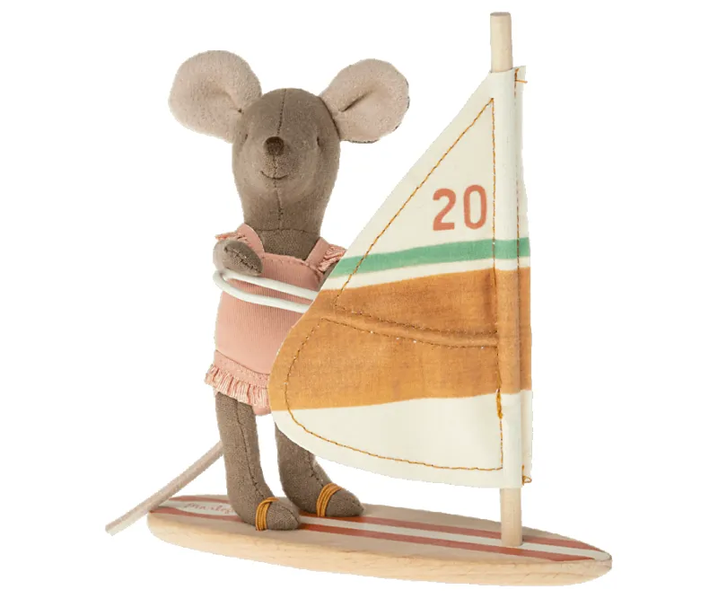 Maileg Little Sister Wind Surfer Mouse